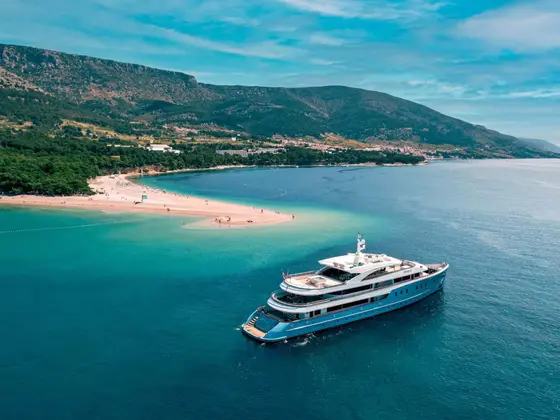 Beach and marina